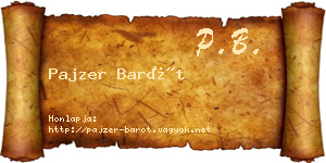 Pajzer Barót névjegykártya